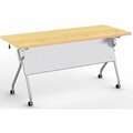 Special-T Table, FlipNest, Transform2, 60inx24inx30in, Crema Maple/Silver SCTTRNF22460SCM